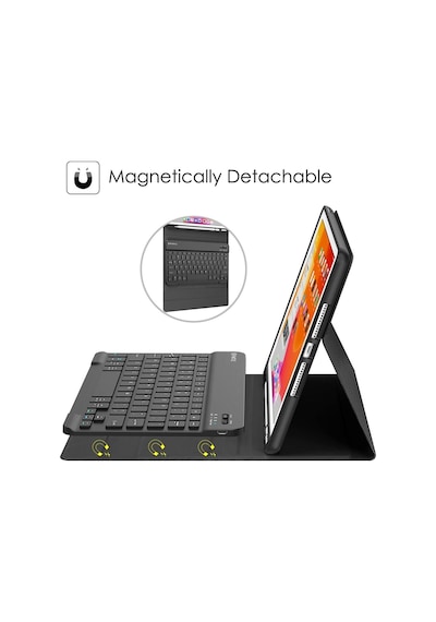 Samsung Galaxy Uyumlu Tab S9 Fe Plus / S9 Plus Kılıf Kablosuz Klavyeli Kılıf Mobax Türkçe X610 X616 X810 X816 X818
