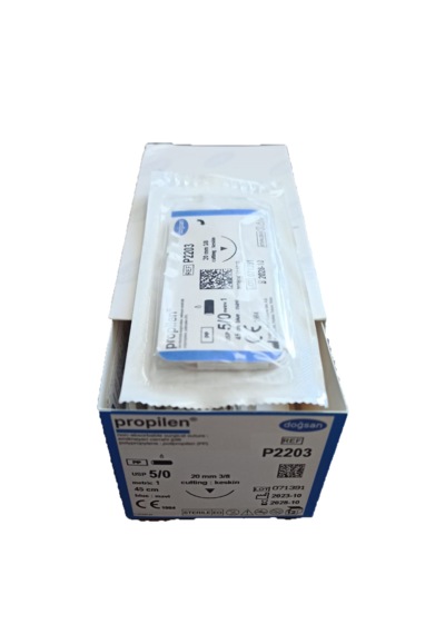 Doğsan Propılen 5/0 20mm 3/8 45cm Ters Keskın P2203 1 Adet