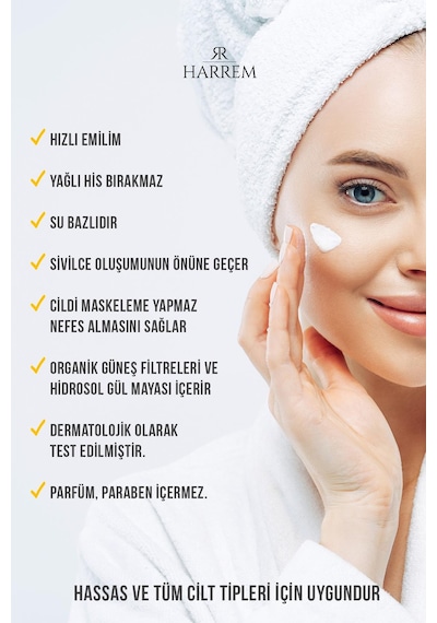 Harrem Nemlendirici Leke Karşıtı SPF50+ Güneş Kremi 50 ML Harrem Nemlendirici Leke Karşıtı SPF50+ Güneş Kremi 50 ML