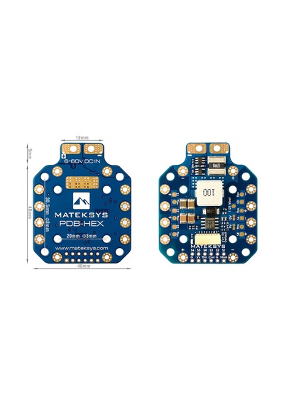 Matek Pdb-hex 12s W/ 264a Bec 5a Drone Güç Dağıtım Kartı