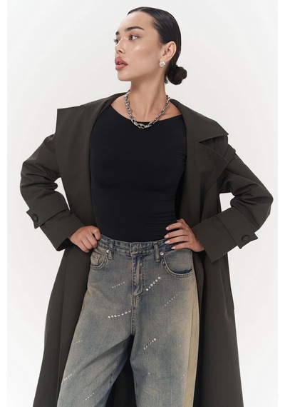 Mai Collection Mai Studios Co. Albany Antrasit Mevsimlik Trençkot Antrasit