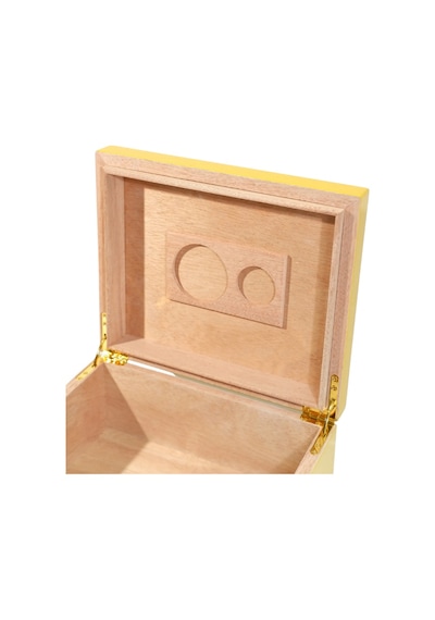 Cohiba Sarı Nokta Desenli Sedir Humidor Puro Kutusu - Tr9820
