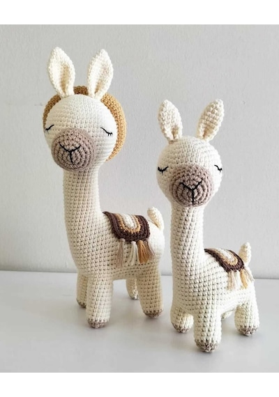 Şapkalı Lama Organik Oyuncak '28 Cm 1 Adet' Amigurumi