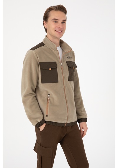 U.s. Polo Assn. Erkek Açık Haki Hırka Örme 50309979-vr183 Acık Hakı