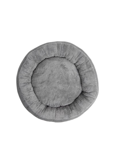 Peluş Minderli Küçük Ve Orta Irk Kedi Köpek Yatağı 62x65 Cm - Gri