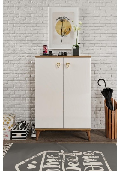 Simple Ayakkabılık Çok Amaçlı Dolap Mutfak Kiler Balkon Ekru Ceviz Simple Ayakkabılık Çok Amaçlı Dolap Mutfak Kiler Balkon Ekru Ceviz