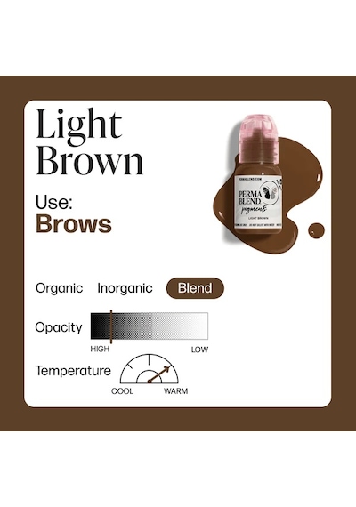 Perma Blend Light Brown Kalıcı Makyaj Kaş Pigmenti 15ml Diğer