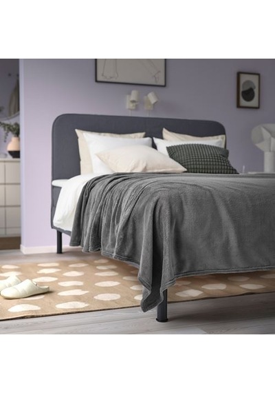 Ikea Trattvıva Yatak Örtüsü, Koyu Gri, 230x250 Cm