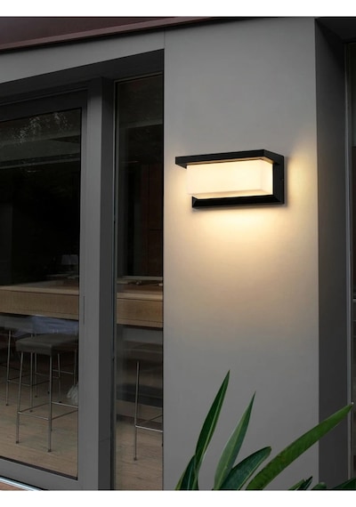 Bahçe Aydınlatması Led Işık 12w Gün Işığı 3000k Zita Ultra Şapkalı Bahçe Duvar Aplik Su Geçirmez Diğer