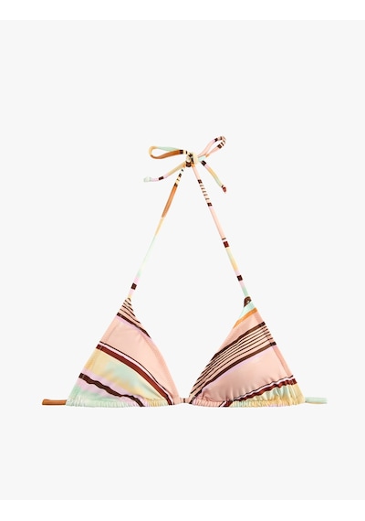 Koton Koton X Şahika Ercümen - Boyundan Bağlamalı Çizgili Üçgen Bikini Üstü Sarı Çizgili 6sak10283mm Koton Koton X Şahika Ercümen - Boyundan Bağlamalı Çizgili Üçgen Bikini Üstü Sarı Çizgili 6sak10283mm