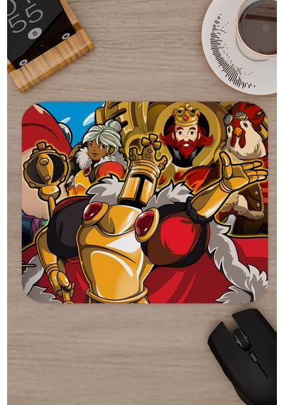 Shovel Knight Kaymaz Dikişli Kauçuk Oyuncu Mousepad V3 - 22x18 Gaming Mouse Pad Fare Altlığı