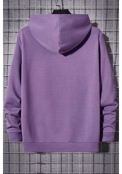 Uyguntarz Unisex Makima Hugging Denji Baskılı Sweatshirt Lila