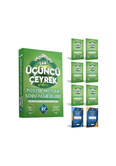 LGS Üçüncü Çeyrek Poster Notlar Soru Fasikülleri- KR Akademi