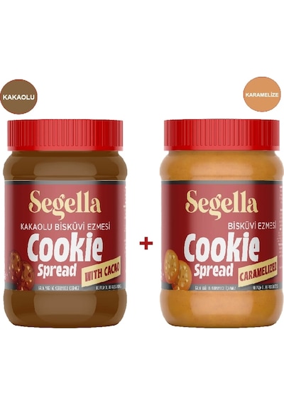 Segella Kakaolu Bisküvi Ezmesi + Karamelize Bisküvi Ezmesi 2 x 350 G