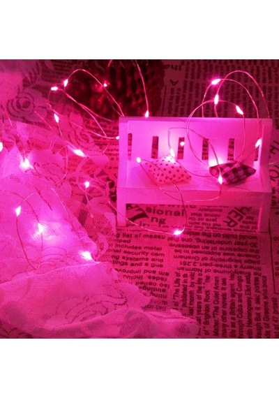 5 Metre Pembe Pilli Led Işık Canlı Pembe Işık Ip65 Su Geçirmez Sevgililer Gününe Özel Pembe Led Işık Pembe