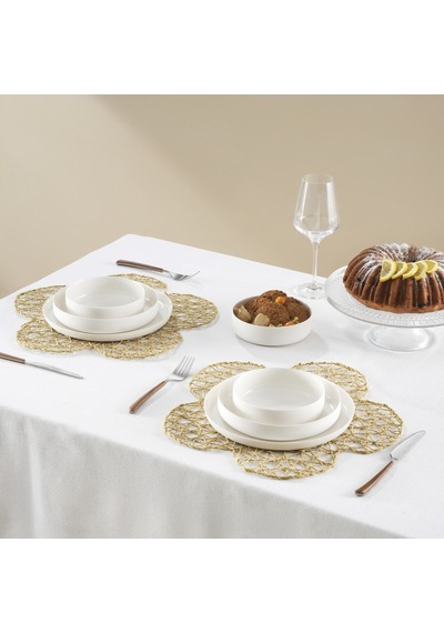 Karaca Home Daisy Amerikan Servisi 2'li Set Naturel Beyaz