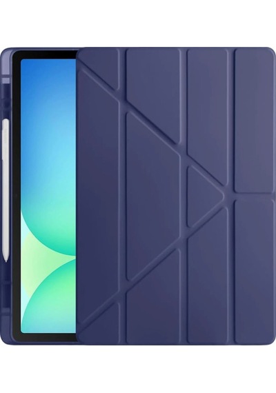 İpad Uyumlu Pro 11 2024 Kılıf Kalemlikli Hugo Tablet Kılıfı - Lacivert Klasik
