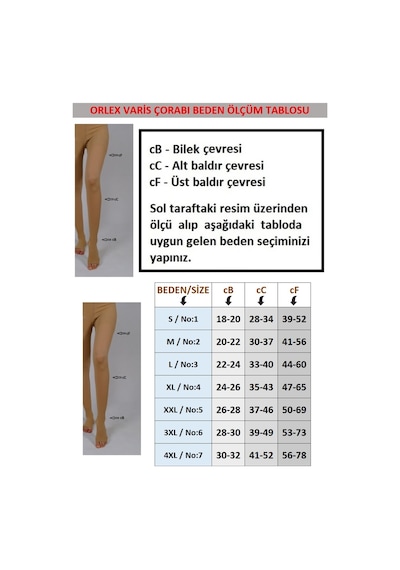 Ameliyat Çorabı Silikonlu Diz Üstü Anti-emboli Beyaz Renk