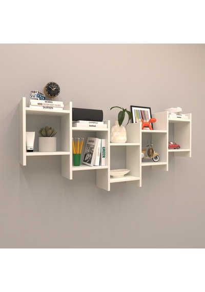 Rafkestir Duvar Raf Set -23 Beyaz ( Mat )