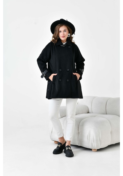 FTZ Women Ftz Kadın Kaşe Kaban Siyah 30948 Siyah