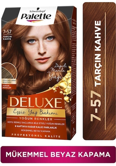 Schwarzkopf Palette Deluxe Yoğun Renkler 7 - 57 Tarçin Kahve Saç Bo