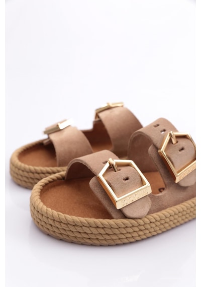 Bohonomad Sydney Kadın Tokalı Terlik SYD12-R0385 Camel