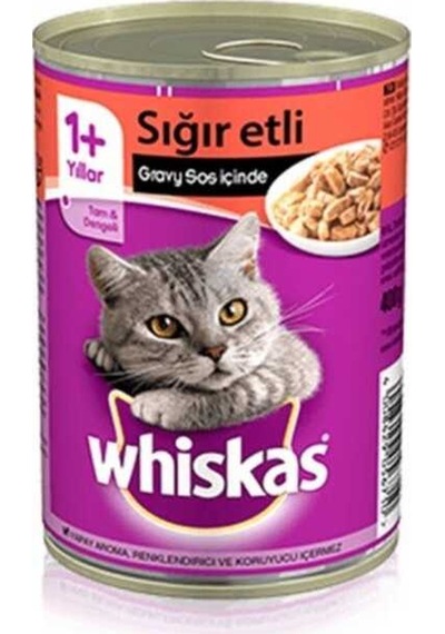 Whiskas Gravy Soslu Sığır Etli Kedi Konservesi 400gr