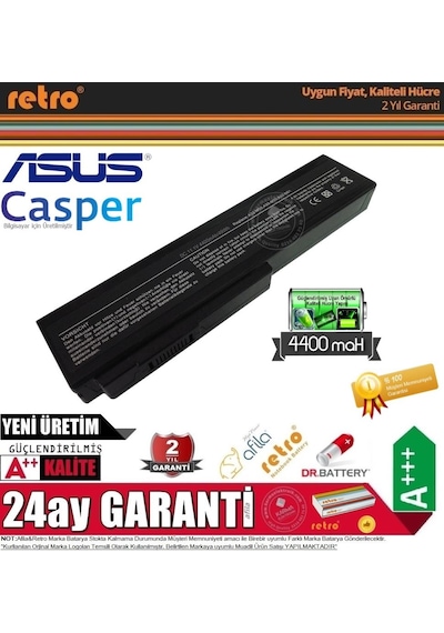 Asus M50, N53, N61, X64, Casper A32-h36 Notebook Batarya, Pil / Rasl-048