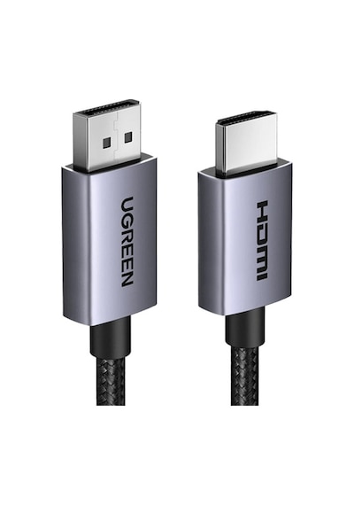 Ugreen 4k 1080p 120hz Displayport 1.2 To Hdmı 1.4 Örgülü Kablo, 2m, 35842