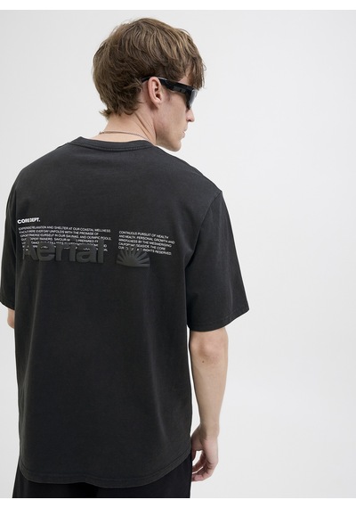 Jack & Jones Siyah Erkek T-shirt 12276738 Jcoınfınıty Sun Back Tee S