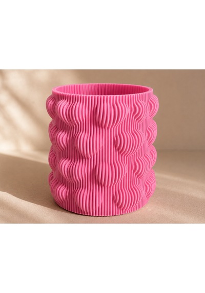3d Baskı Kalpli Dekoratif Vazo - Modern Çiçeklik Ve Masaüstü Süsü-pembe Diğer