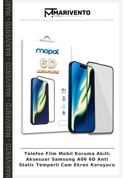 Telefon Film Mobil Koruma Akıllı Aksesuar Samsung A06 6d Anti Static Temperli Cam Ekran Koruyucu