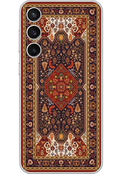 Samsung Galaxy S23 Fe Uyumlu Anadolu Motif Halısı Baskılı Silikon Kılıf Renkli