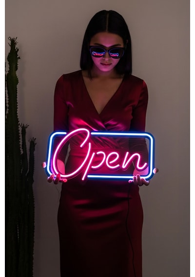 Open Neon Işık Modern