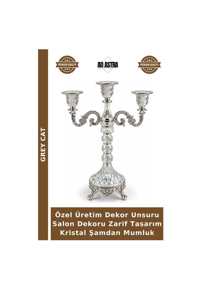 Özel Üretim Dekor Unsuru Salon Dekoru Zarif Tasarım Kristal Şamdan Mumluk