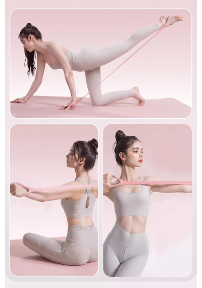 Esneme Bandı Pilates Jimnastik Bandı Yoga Direnç Bandı Isınma Spor Kondisyon Lastiği Hafif 5kg Genel