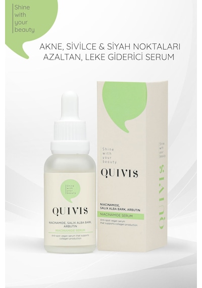 Quivis Akne Sivilce ve Siyah Nokta Karşıtı Niacinamide Serum 30 ML