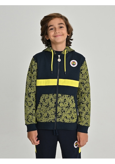 Fenerium Çocuk Trıbun Logo Patternli Sweat Fb Laci Yeni