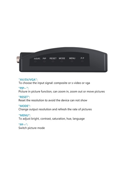Aghbilgisayar Video To Vga Converter Rca Kompozit Av S-Video - Vga Dönüştürücü