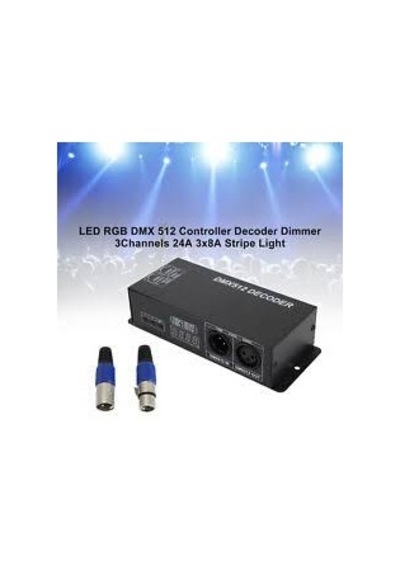 Dmx-512 Dekoder Dijital Ekran Dimmer Sürücü Rgbw 4 Kanal Led Kontrol Cihazı Şerit Band Dc12v-24v 348w