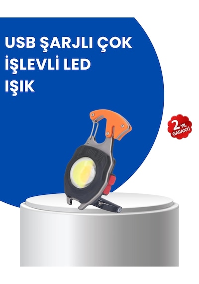 Çok Modlu Led Işıklı Pratik Anahtarlık Renkli