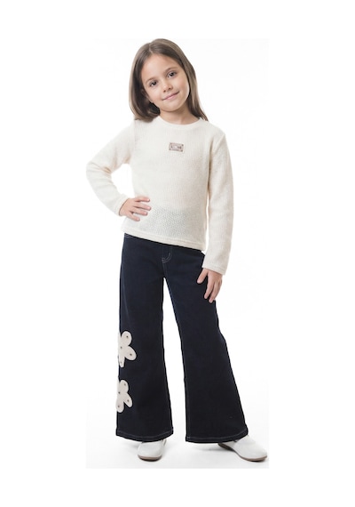 Xo Kids Kız Çocuk Folarlı 3lu Alt Üst Takım 7-14 Yaş 3907-4907 Ekru