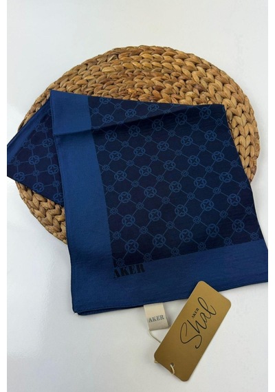 Aker Monogram Soft Eşarp 1090500-921 Lacivert Lacivert