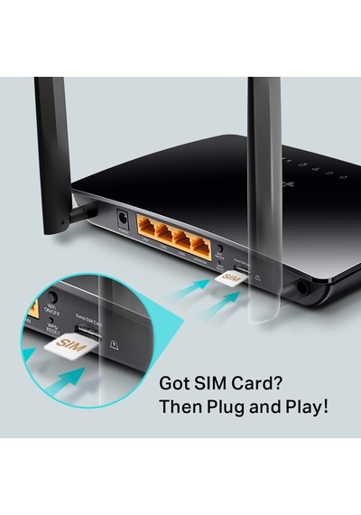 Tp-lınk Tl-mr6400, 4port, 300mbps, 2,4ghz Wifi, Masaüstü, Lte, Micro Sim Kart Takılabilir 3g-4g Destekli Router