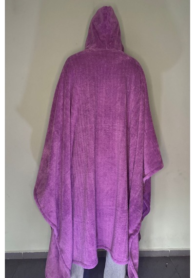Giyilebilir Hoodie Battaniye Rahat Kalıp Tek Beden Lila