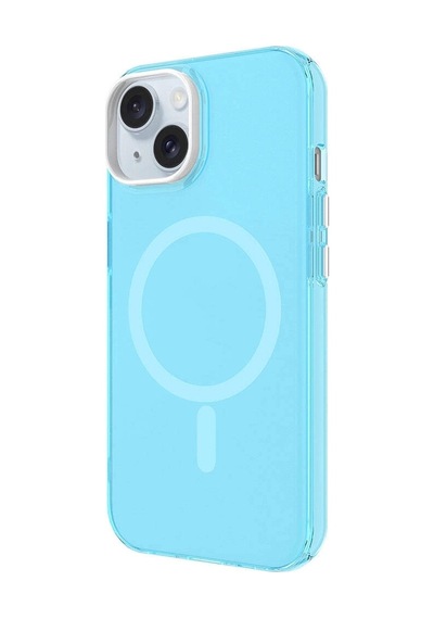 Apple Uyumlu iPhone  15 Plus Kılıf Zore Magsafe Şarj Özellikli Buzlu Transparan C-pro Sert Kapak
