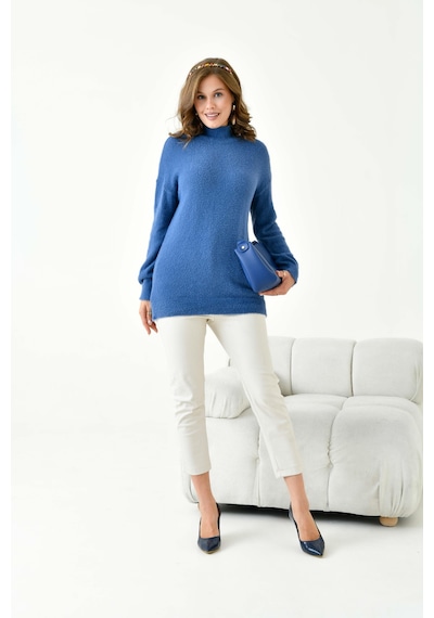 Ftz Women Kadın Basic Kazak İndigo 20878 İndigo