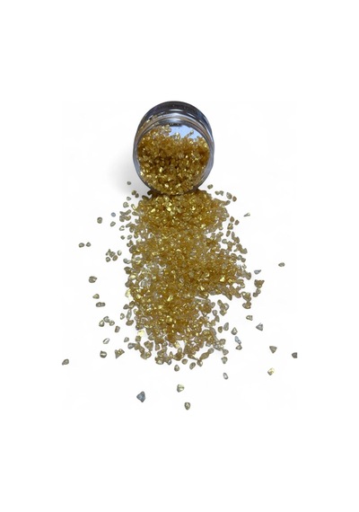 Epoksi Çalışmalarınız İçin Parlak Cam Kırıkları 2-4 Mm Gold 100 Gr