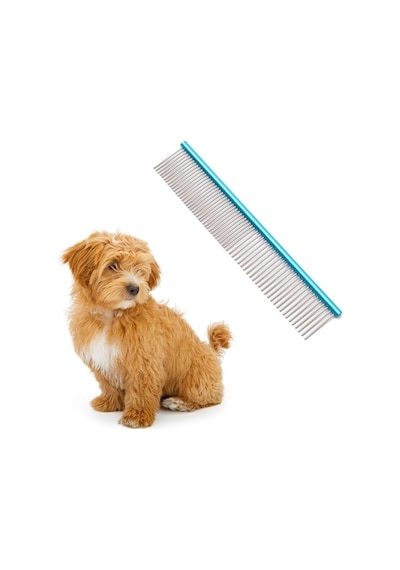 Duffa Metal Düz Kedi Ve Köpek Tarağı, Pet Kuaför Tarağı, Tüy Kesmek İçin Tarak, Köpek Kıtık Açıcı Tarak