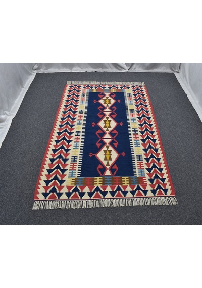 Zehra Abla Halı Yeni El Dokuma Benzersiz Otantik Yağcıbedir Balıkesir Yün Kilim 6923 Çok Renkli